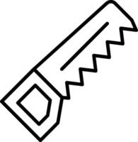 Hand Saw Line Icon vector