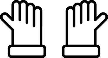 icono de línea de guantes vector