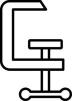 Clamp Line Icon vector