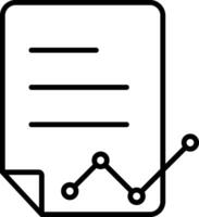 Data Report Line Icon vector