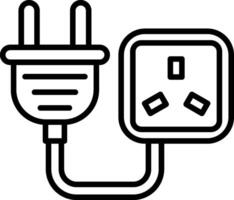 Wall Plug Line Icon vector