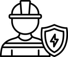 Engineering Protection Line Icon vector