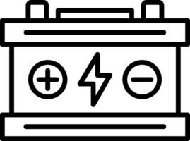 Accumulator Line Icon vector