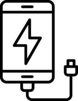 Charging Line Icon vector