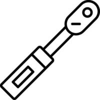 Torque Wrench Line Icon vector