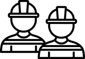 Engineering Team Line Icon vector