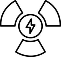 Nuclear Power Line Icon vector