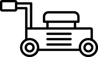 Lawn Mower Line Icon vector