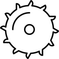 Saw Blade Line Icon vector