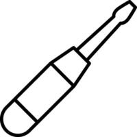 Screw Driver Line Icon vector