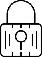 Locked Line Icon vector