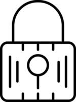 Locked Line Icon vector