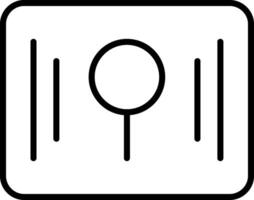 llave agujero línea icono vector