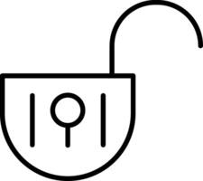 Unlock Line Icon vector