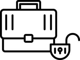 Briefcase Line Icon vector