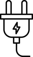 Power Cable Line Icon vector
