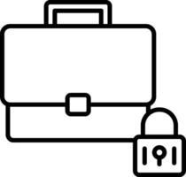 Briefcase Line Icon vector