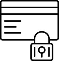 Secure Payment Line Icon vector