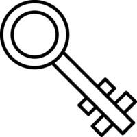 Key Line Icon vector