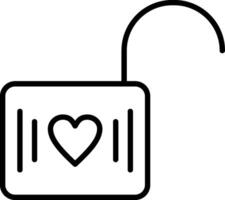 Unlocked Line Icon vector