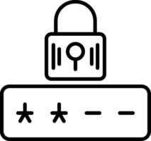 Password Line Icon vector