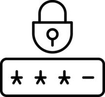 Password Line Icon vector