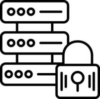 Secure Data Line Icon vector