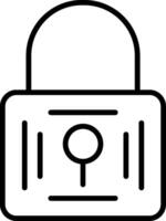 Padlock Line Icon vector