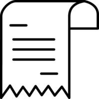 Receipt Line Icon vector