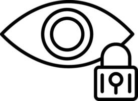 Retinal Scan Line Icon vector