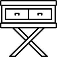 Side Table Line Icon vector