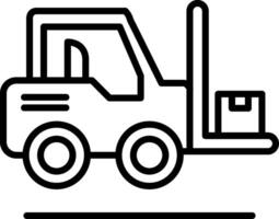 Forklift Line Icon vector