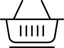 Shopping Basket Line Icon vector