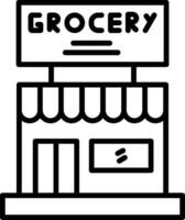 Grocery Store Line Icon vector