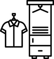 Coat Rack Line Icon vector