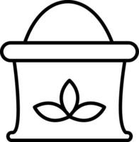 Grain Bag Line Icon vector