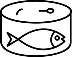 Sardines Line Icon vector