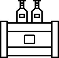 Beer Box Line Icon vector