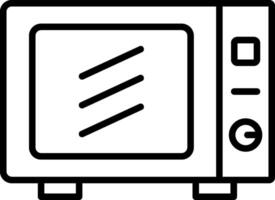 Microwave Line Icon vector