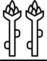 Asparagus Line Icon vector