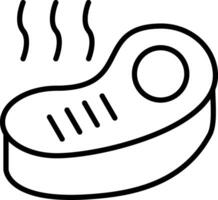 Steak Line Icon vector