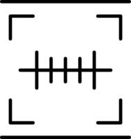 Barcode Scan Line Icon vector
