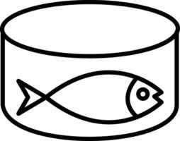 Tuna Can Line Icon vector