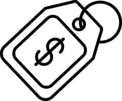 Price Tag Line Icon vector