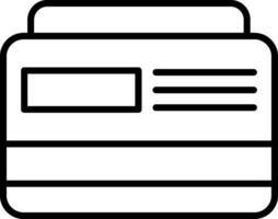 Debit Card Line Icon vector