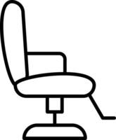 Barber Chair Line Icon vector