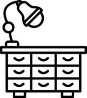 Cabinet Line Icon vector