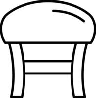 Stool Line Icon vector