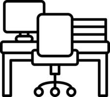 Workspace Line Icon vector