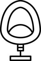 Egg Chair Line Icon vector